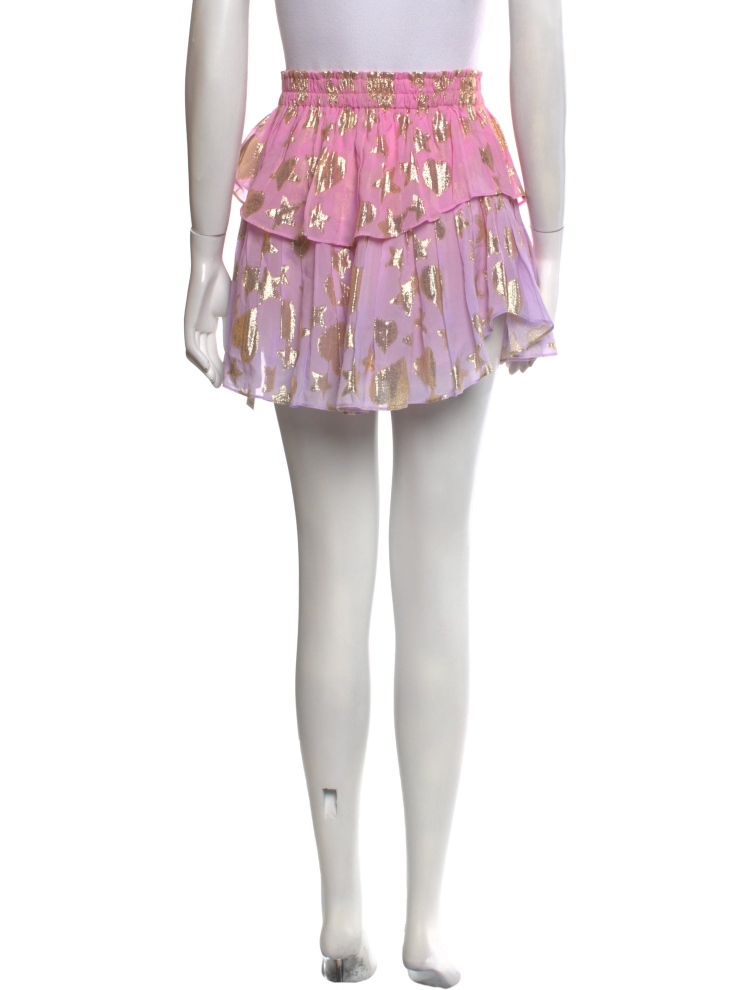 LoveShackFancy Printed Mini Skirt